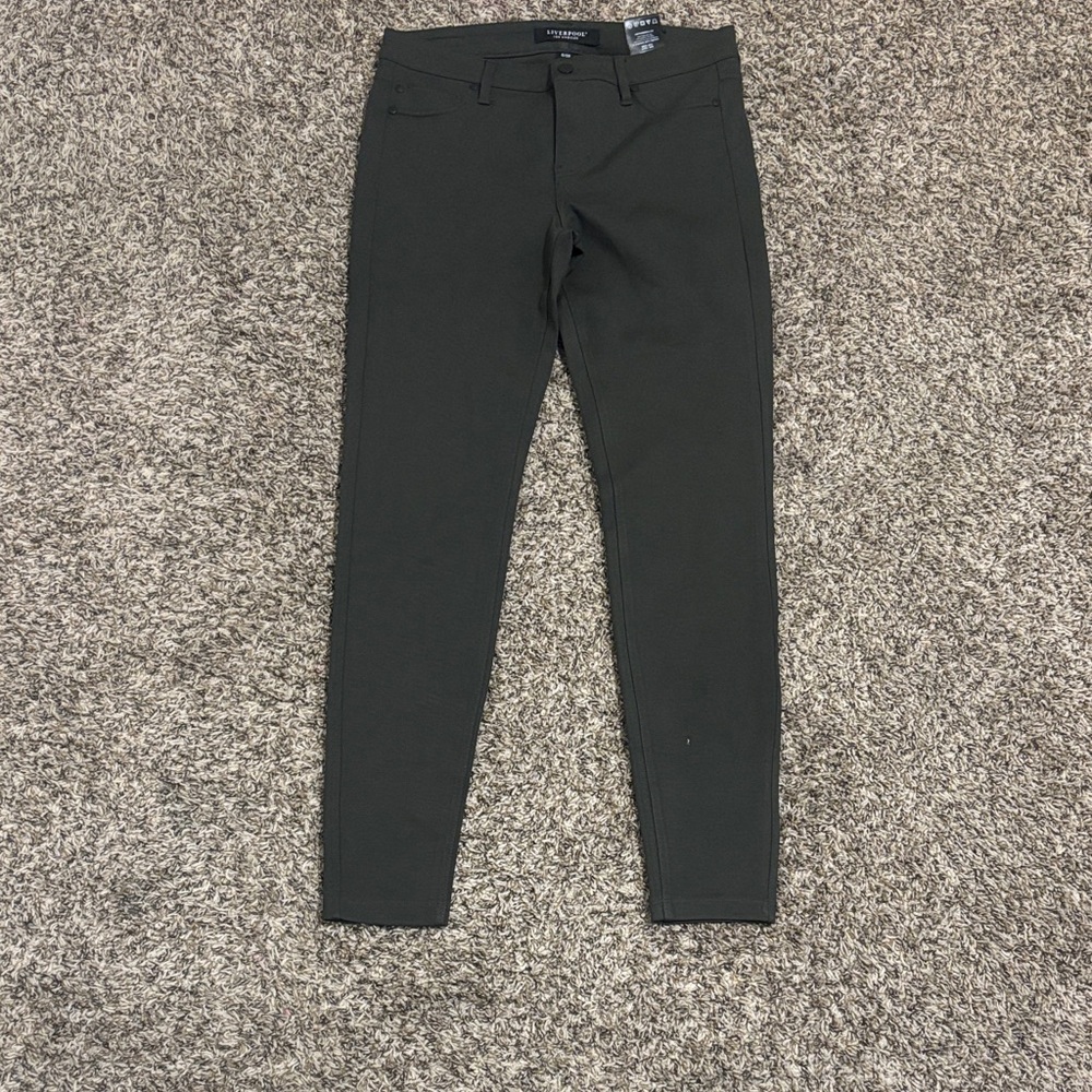 Liverpool Dark Green Slim Pants